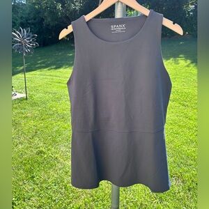 Spanx Peplum Active Tank Top Gray Size 1X